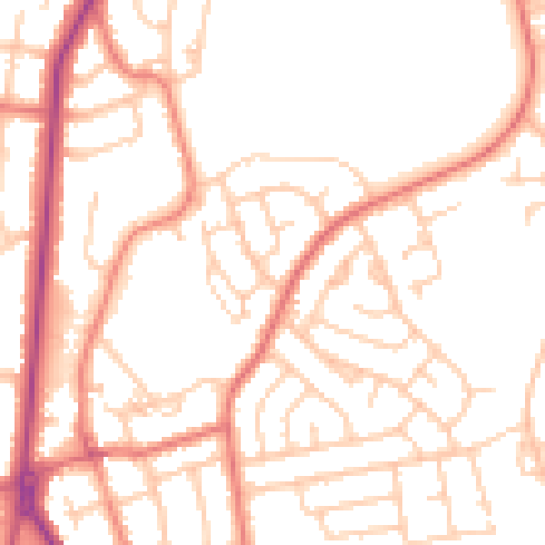 Daytime road noise heatmap for FY2 0BY