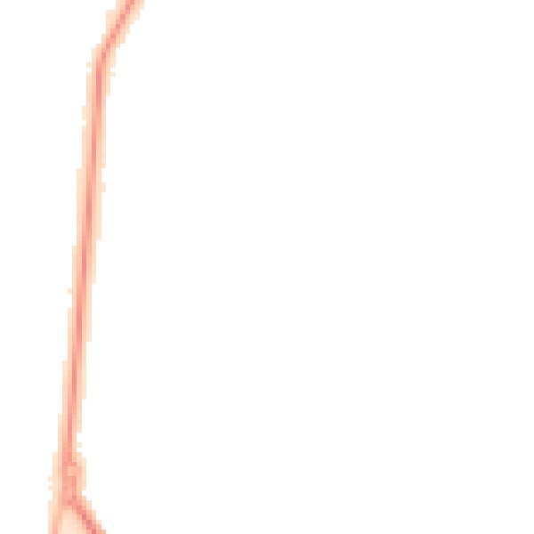Night-time road noise heatmap for FY2 0BZ