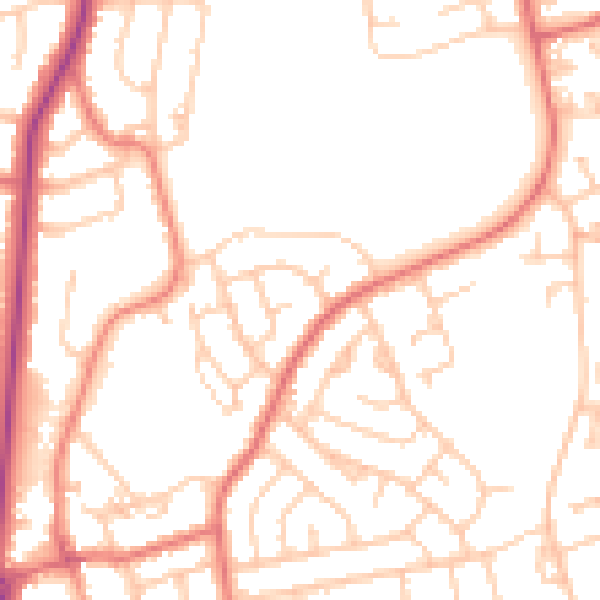 Daytime road noise heatmap for FY2 0DE