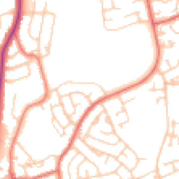 Daytime road noise heatmap for FY2 0DF