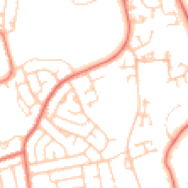 Daytime road noise heatmap for FY2 0DG