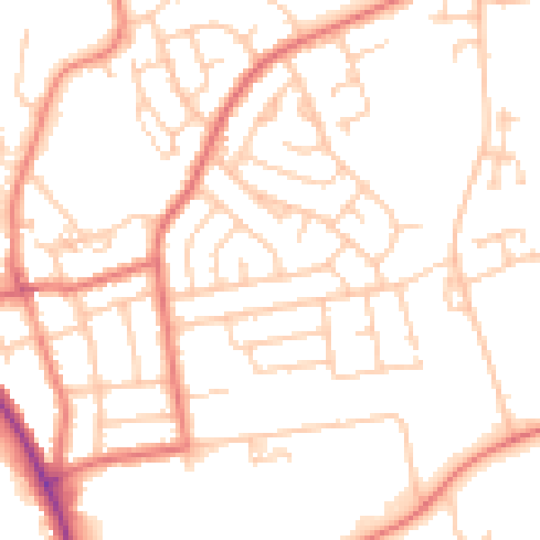 Daytime road noise heatmap for FY2 0DN