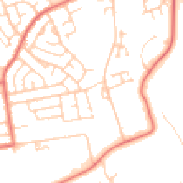 Daytime road noise heatmap for FY2 0DU