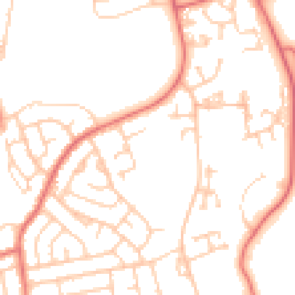 Daytime road noise heatmap for FY2 0EQ