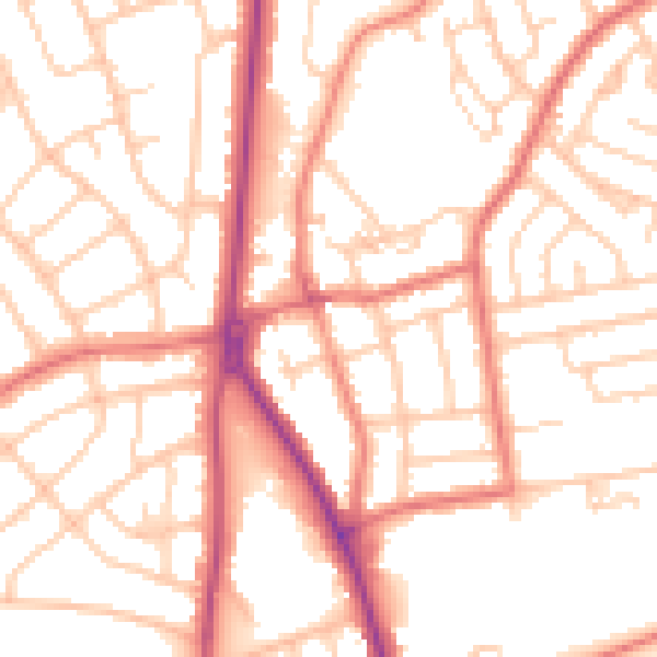Daytime road noise heatmap for FY2 0HR