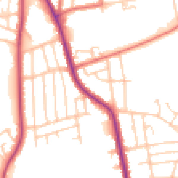 Daytime road noise heatmap for FY2 0LA
