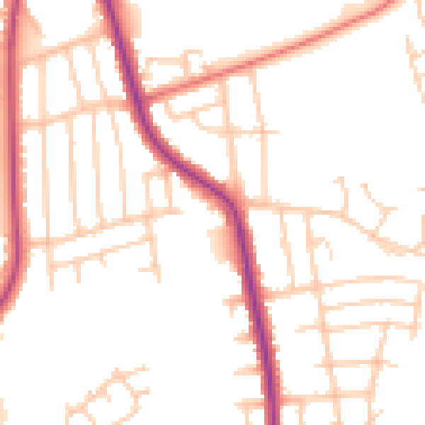 Daytime road noise heatmap for FY2 0NF