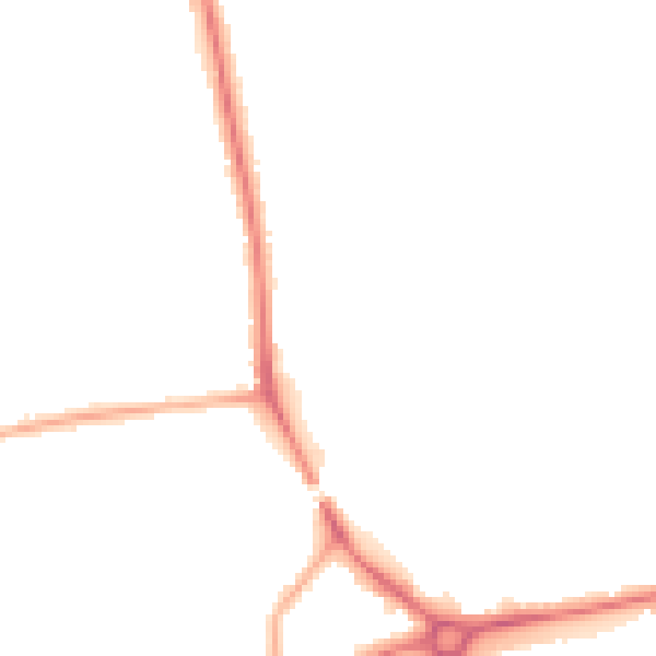 Night-time road noise heatmap for FY2 0QJ