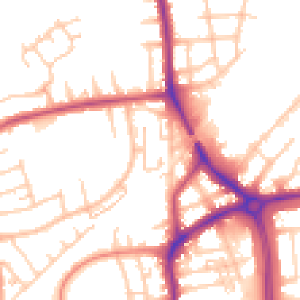Daytime road noise heatmap for FY2 0SD