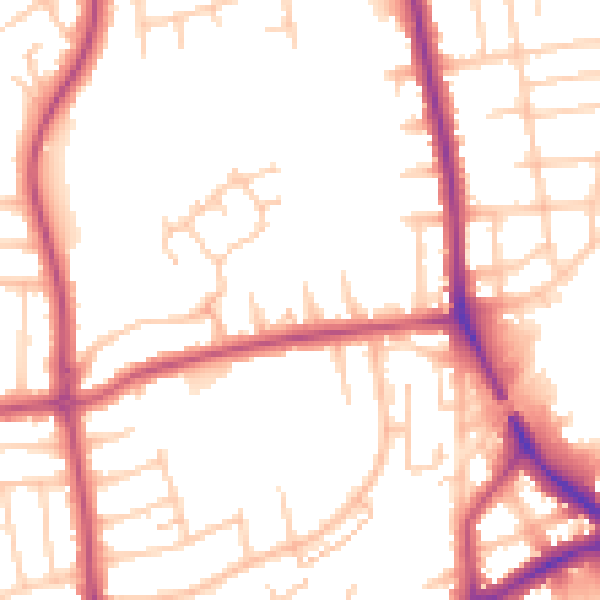 Daytime road noise heatmap for FY2 0SN