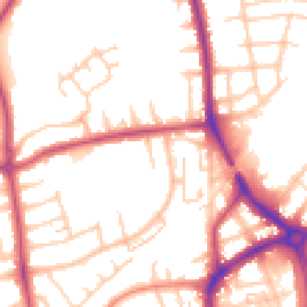 Daytime road noise heatmap for FY2 0SW