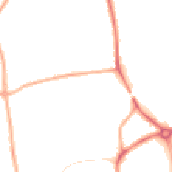 Night-time road noise heatmap for FY2 0SW