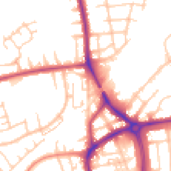 Daytime road noise heatmap for FY2 0SX