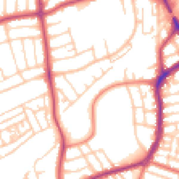 Daytime road noise heatmap for FY2 0TE