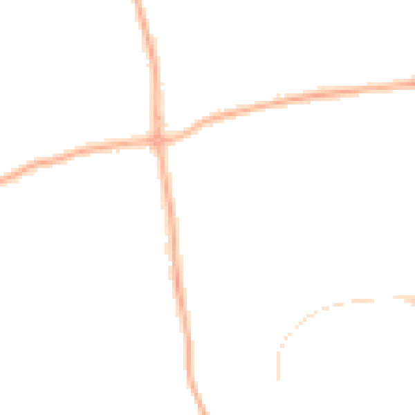 Night-time road noise heatmap for FY2 0TX