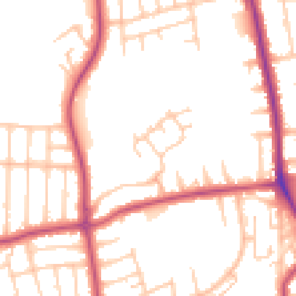 Daytime road noise heatmap for FY2 0WQ