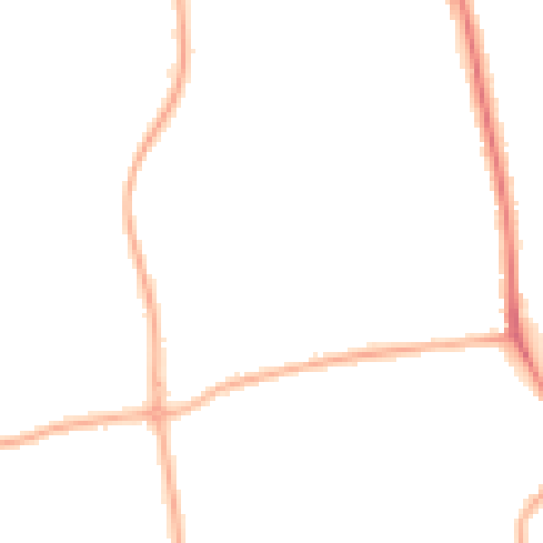 Night-time road noise heatmap for FY2 0WQ