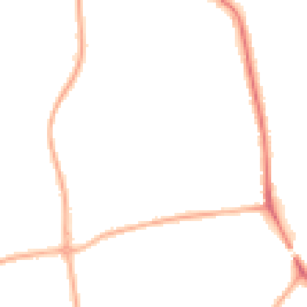 Night-time road noise heatmap for FY2 0WY