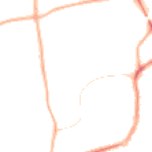 Night-time road noise heatmap for FY2 0XG