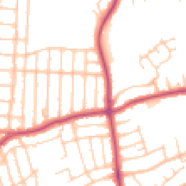Daytime road noise heatmap for FY2 9UR