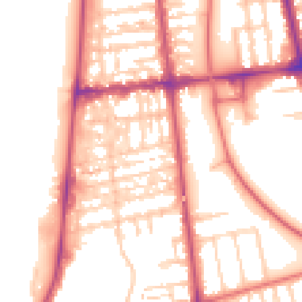 Daytime road noise heatmap for FY4 1BP