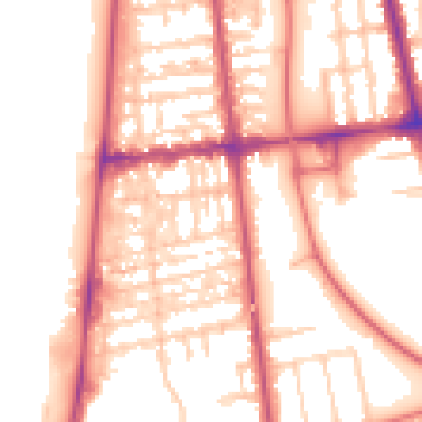 Daytime road noise heatmap for FY4 1DF