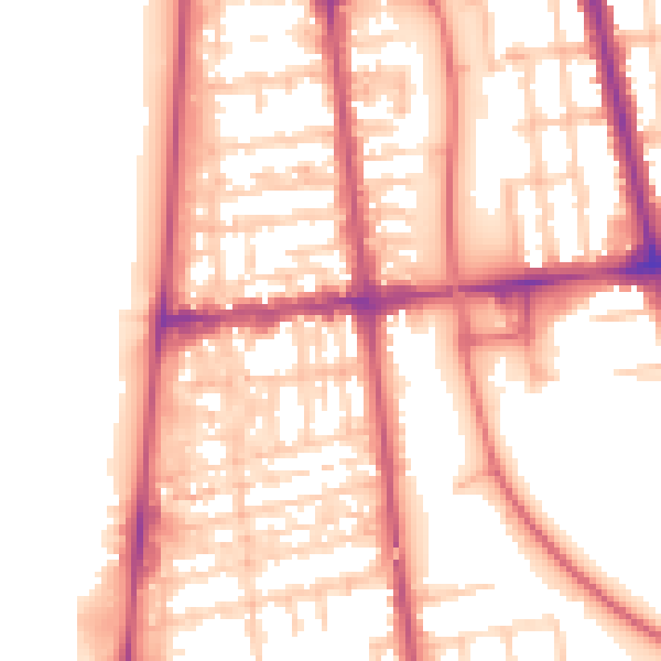 Daytime road noise heatmap for FY4 1DG