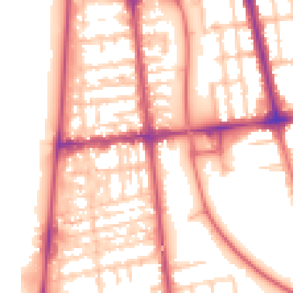 Daytime road noise heatmap for FY4 1DP