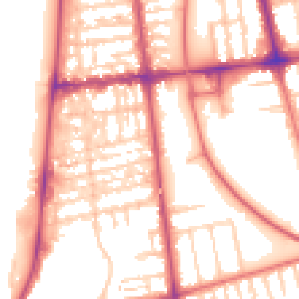 Daytime road noise heatmap for FY4 1DS
