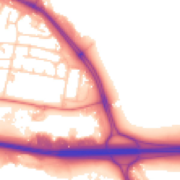 Daytime road noise heatmap for FY4 4FR