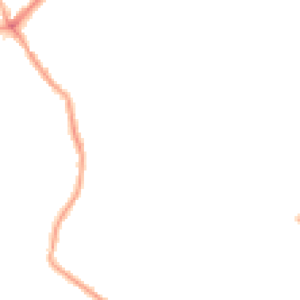 Night-time road noise heatmap for FY4 4YQ