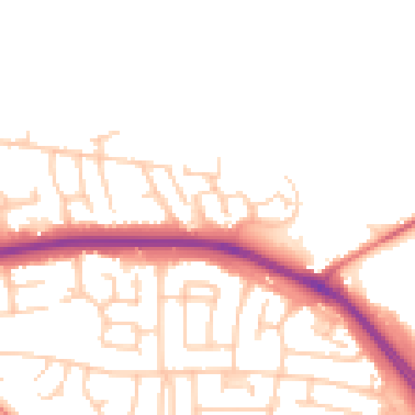 Daytime road noise heatmap for FY4 4ZD