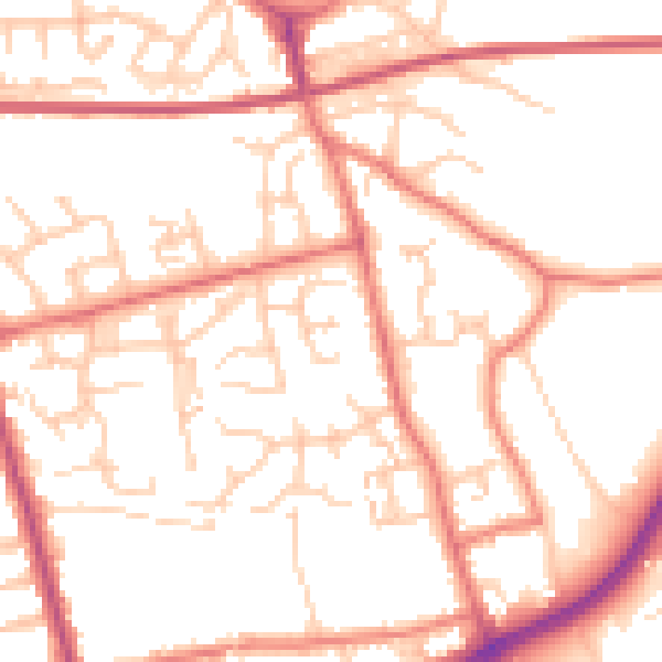 Daytime road noise heatmap for FY4 5FA