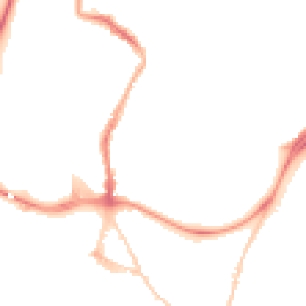 Night-time road noise heatmap for GL1 1AE