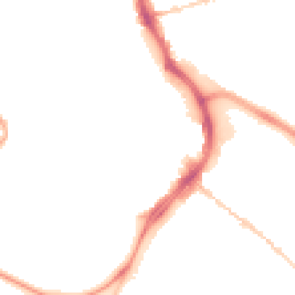 Night-time road noise heatmap for GL1 1AQ
