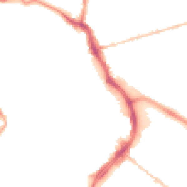 Night-time road noise heatmap for GL1 1AR