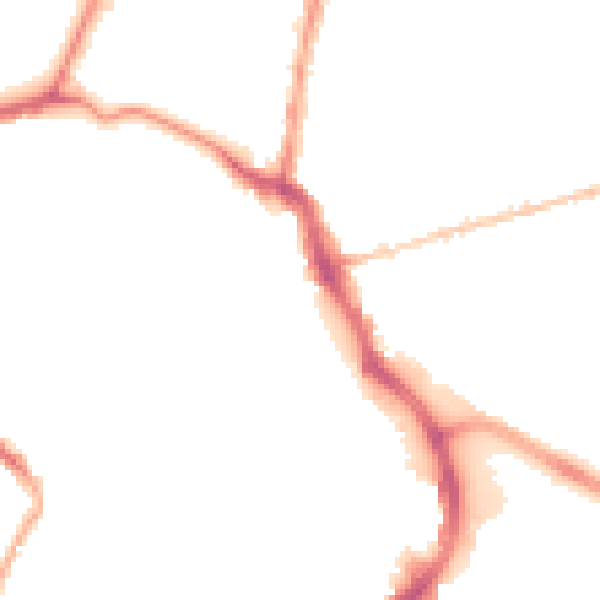 Night-time road noise heatmap for GL1 1AS