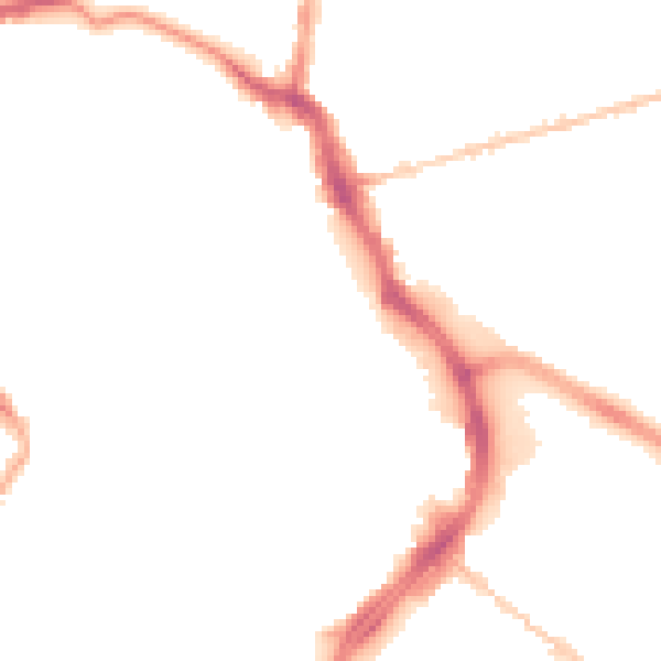 Night-time road noise heatmap for GL1 1DH
