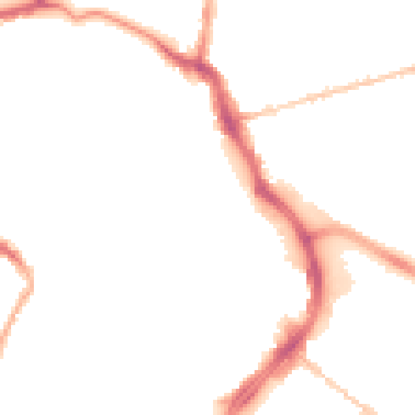 Night-time road noise heatmap for GL1 1EA