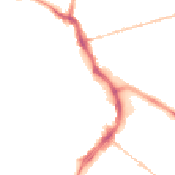 Night-time road noise heatmap for GL1 1EQ
