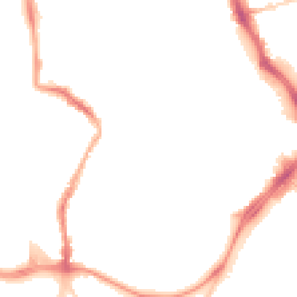 Night-time road noise heatmap for GL1 1GA