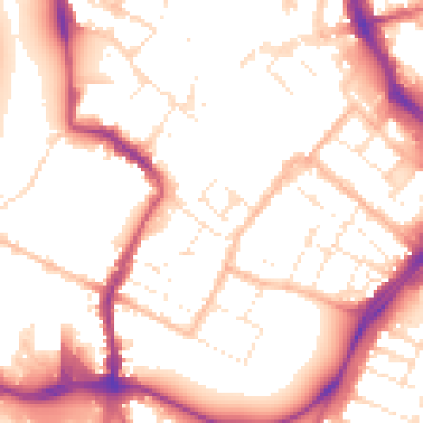 Daytime road noise heatmap for GL1 1GB