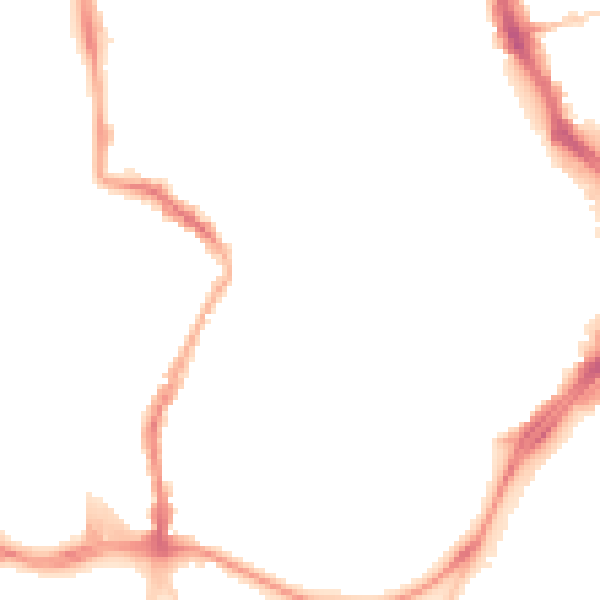 Night-time road noise heatmap for GL1 1GB
