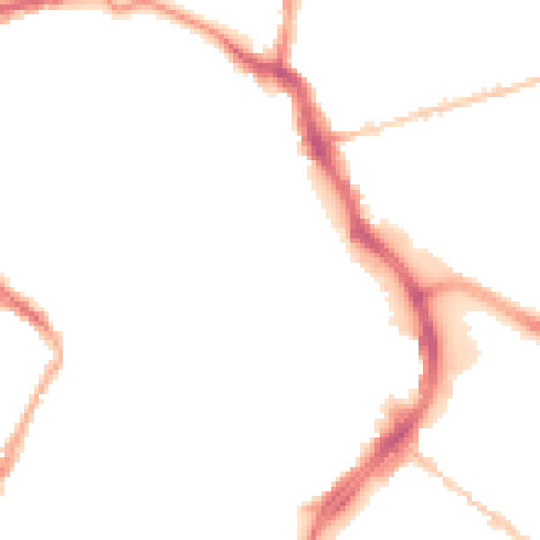 Night-time road noise heatmap for GL1 1HD