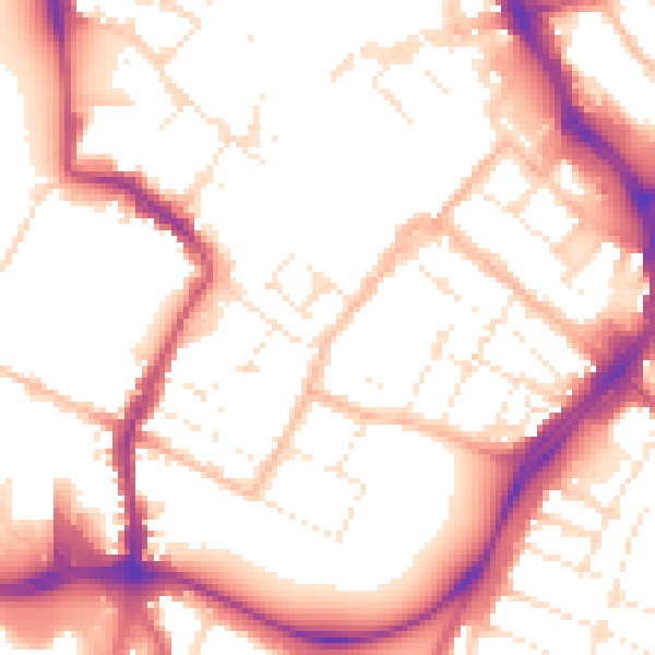 Daytime road noise heatmap for GL1 1HP