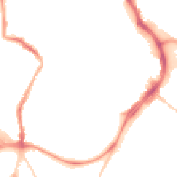 Night-time road noise heatmap for GL1 1HX