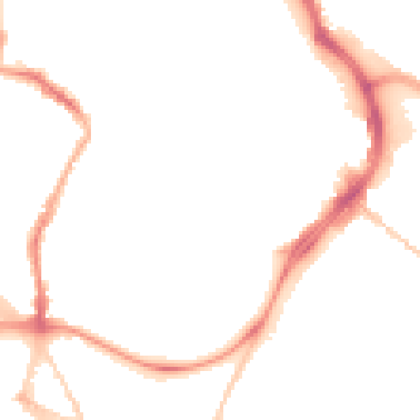Night-time road noise heatmap for GL1 1HZ