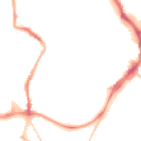 Night-time road noise heatmap for GL1 1JE