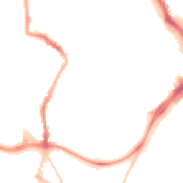 Night-time road noise heatmap for GL1 1JJ