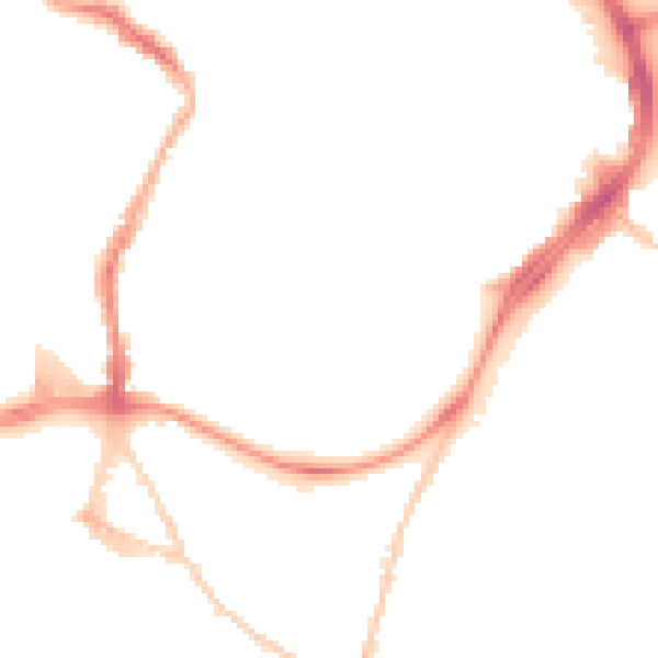 Night-time road noise heatmap for GL1 1LB